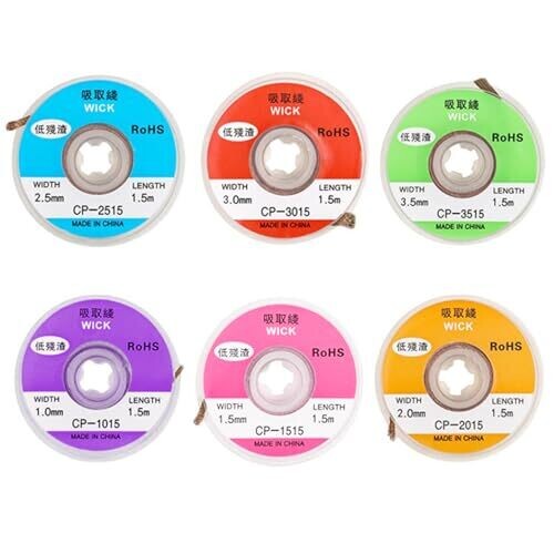 Bgenhpon 6 pcs Desoldering Braid Wick,...