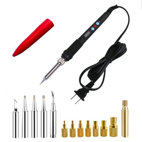 LED 60W Soldering Iron Heat-Set Tool 5...