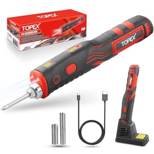 Topex 4V Max Cordless Soldering Iron,...