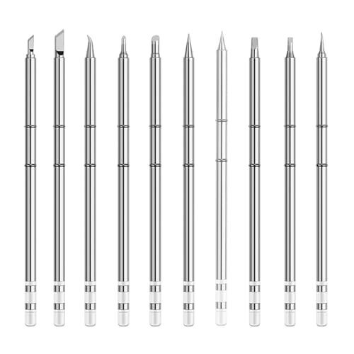 T12 Soldering Tips Set, 10 Tip Types for...